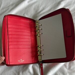 Kate Spade Vibrant Red ring binder or diary